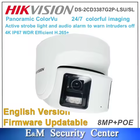 Original Hikvision DS-2CD2387G2P-LSU/SL and DS-2CD3387G2P-LSU/S 8MP Panoramic IP67 ColorVu Fixed Tur