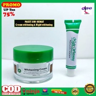 [GRATIS ONGKIR] PAKET FLEK GLOWING TERMURAH!!! 2IN1 SALEP PEMUTIH MALAM+ WHITENING CREAM KHUSUS FLEK