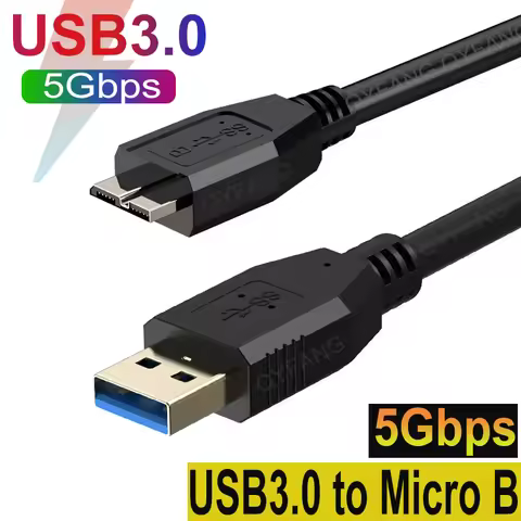 Hard Drive External Cable 5Gbps USB3.0 to Micro B Cable HDD Cable Micro Data Cable SSD Sata Cable fo