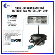 YORK (JOHNSON CONTROL) OUTDOOR FAN MOTOR 1HP - 2HP (5140698) (00H10404261H)