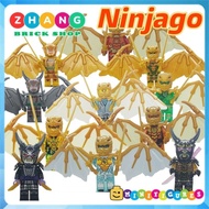 Ninjago Dragons Rising golden Lloyd Kai Zane Jay Cole Nya Oni Garmadon Crystal King Minifigures