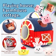 Children Plush Doll Doll House Mini Farm House Doll Farm Doll House