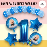 Boss Baby Number Balloon Package / Baby Boss Baby Birthday Decoration Set