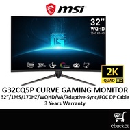 MSI G32CQ5P 2K Curve Gaming Monitor WQHD Adaptive-Sync (32"/2K WQHD/170Hz/VA/1ms/Adaptive-Sync/FOC D
