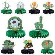 9Pcs Football Theme Honeycomb Centerpieces,Soccer Theme Table Ornament,Wedding Decor,Football Sport 