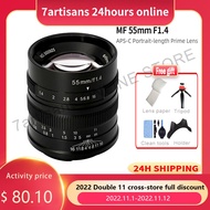 7artisans 55mm F1.4 APS-C Large Aperture Portrait MF Prime Lenses for Sony E a6600 a6100/M4/3 mount GX9 G9 +4 gifts Free Ship