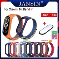 Bracelet For xiaomi mi band 7 Nylon Watch Band Sports Strap Mi band 7 Wristband Screen Protector Fil