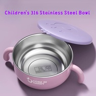 Baby Food Bowl, 316L Stainless Steel Tableware Set, Lid-Included Baby Bowl