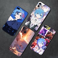 Soft black phone case for iPhone 5 6S SE X XS Max XR 6 7 8 Plus 15KZ Rem anime Cover