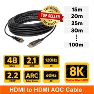 8K HDMI Fiber Optic AOC Cable (2m/5m/10m/15m/20m/30m/40m/50m/70m/80m/100m)