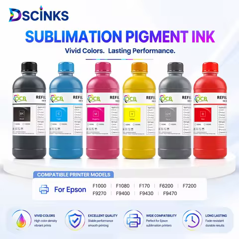 500ML Universal Sublimation Ink Heat Transfer Refill Ink For Epson F1000 F1080 F170 F6200 F7200 F927