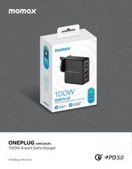 MOMAX - ONE PLUG GaN 100W 四輸出快速充電器 黑色- UM23