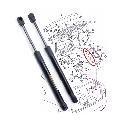 2pcs Gas Spring of Car Boot For AUDI A4 B6 8E2 A6 C5 4B2 4B4 4B5827552F Tailgate Strut Support Rod A