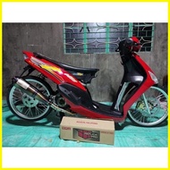 ☸ ✈ ✲ Mio Sporty/Soulty Replica Pro "Decibel Killer" Power Pipe(Stock-160cc) Black Straight Elbow