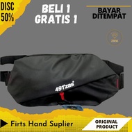 Buy 1 Free 1 Bag Sling Men Waistbag Waist Bag Sport Cowos Handbag