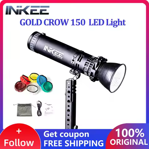 INKEE 150W Power Integrated LED Light GC150 9600mAh Fill Light for Outdoor YouTube Studio Recording 