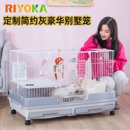 Riyoka Anti-spray urine rabbit cage, rabbit house chinchilla guinea pig pet villa cage