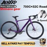 Aenxrd Shimano Road bike Aluminum alloy frame 16-speed bicycle Disc brake 700C-32C bicycle
