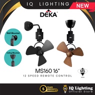 🔥FREE SHIPPING🔥 DEKA MS160 16" Remote Control 12 Speed 3 ABS Blade / DEKA Corner Fan / Kipas Dinding