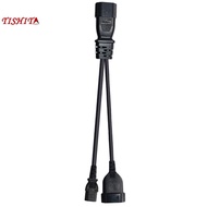 [tishita] IEC320 C14 To IEC320 C13 + Euro Y Power Cable Splitter Cable Adapter Cable For PC Monitor 