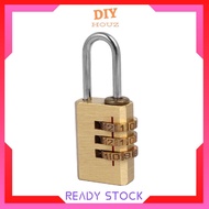 DIY HOUZ# NUMBER BRASS PAD LOCK ~ for laggage ,locker , etc