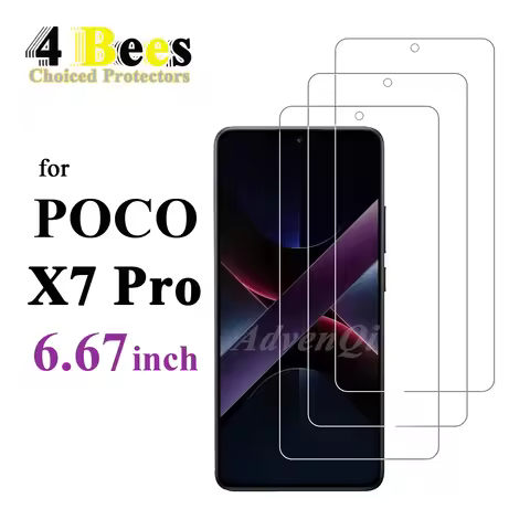 1-4 Pcs Tempered Glass For POCO X7 pro Screen Protector Protective Mica Cryatal Anti Scratch Case Fr