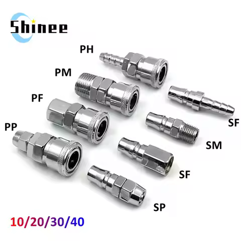 Pneumatic Fitting C Type Hose Quick Connector High Pressure Coupler Plug Socket PP SP PF SF PH SH PM