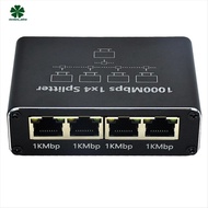 Gigabit Network Splitter 1-To-4 Network Cable Splitter RJ45 Network Port Ethernet Splitter Suitable 