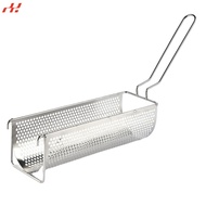 Stainless Steel Fried Basket Long Fry Potato Chip Container Best for French Fries Potato Chip Squeezers Kitchen Tool Features:1.Carefully selected stainless steel material,