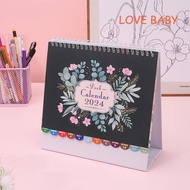 LOVE BABY 12 Monthly Desk Wall Calendar, January 2024 - December 2024, 10" x 8.3" Calendar Desk, Standing Flip 2024 Desktop Calendar, Stand up Desk Calendar