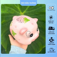 Savings piggy bank/square head piggy bank/round hole piggy bank/saving ceramic savings piggy bank/me
