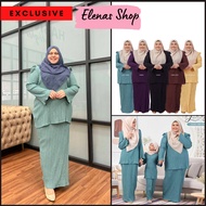 Baju Kurung by HASNURI LUCY Dress Muslimah Plus Size Ironless Sedondon Ibu Anak Saiz Besar 3xl 4xl 5xl 50 52 54