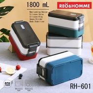 Ready Product Lunchbox 2 Layer Lunch Box R&H-601 Spill-Proof 1800Ml