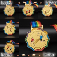 LETTER Gold Award, Metal Competitions Prizes Award Medals, Team Sport Competition Encourage Badge Ga