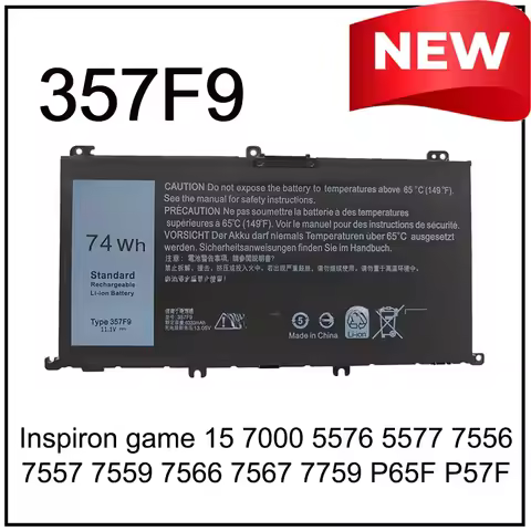 357F9 Fast Charge Li-ion Laptop Battery Replacement for Dell Inspiron 15 7000 Gaming 15 7559 I7559 7
