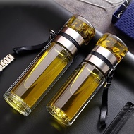 1pc Glass Water Bottle, Tea Infuser Travel Infuser Water Bottle Tea Filter Bottle Tea and Water Sepa