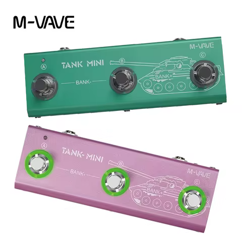 M-VAVE TANK-MINI Multi-Effect Guitar Pedal – 10+ FX (Amp/Cab/Reverb/Delay) with IR/OTG Recording | R