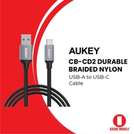 AUKEY CB-CD2 USB ke USB C Quick Charge 3.0 Kabel Nilon Jalinan Tahan Lama - 1m