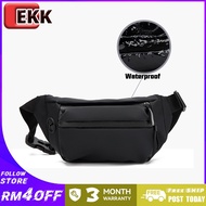 EKKLL Messenger Bag Men Sling Shoulder Bag Thickening Solid Color Casual Coated Oxford Cloth Chest Bag