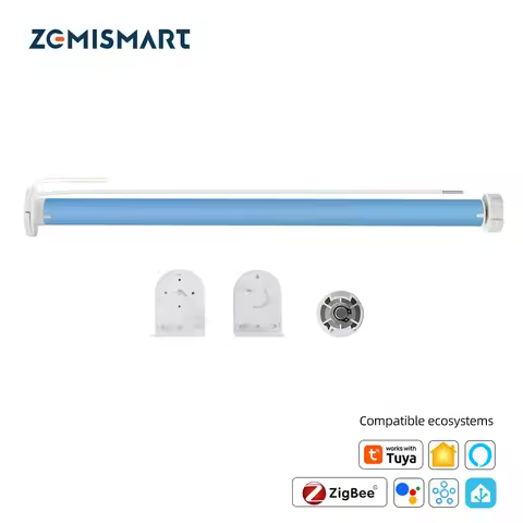 Zemismart 2N Zigbee Smart Roller Shade Blinds Motor for 38mm Tube Work with Homey Tuya Support Alexa