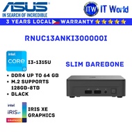 Itw | ASUS Mini PC All in One Desktop PC NUC 13 RNUC13ANKI3 Slim Barebone (RNUC13ANKI300000I)