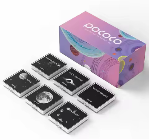 POCOCO Moon and Stars Series Galaxy Star Projector Night Light Discs: Realistic Galaxy Patterns (Pro