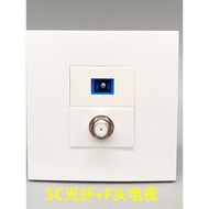 86 Type Broadband TV Cable TV F Head Inch Optical Fiber Panel 86 Type Single Port SC Socket Single M