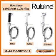 Rubine Bidet Spray Set Spray gun head and 1.2m Hose  Black / white / chrome colour