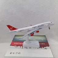 Virgin Atlantic B747 Diecast Airplane 20cm Metal Alloy Model with Stand Landing Gear Collector