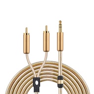 GOLLEY LION 3.5มม.แจ็ค2RCA อะแดปเตอร์สายเคเบิล Splitter Y สำหรับเครื่องขยายเสียงแท็บเล็ต HDTV MP3 Pl