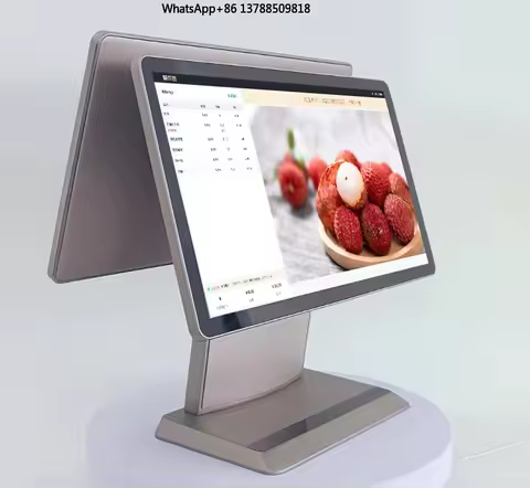 Dual 15.6" Screen POS System with I3/I5/I7 Android Windows Bluetooth/Wi-Fi 1-Year Warranty for Super