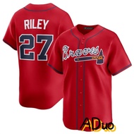 Men's Baseball T-Shirt Atlanta Braves Austin Riley # 27 Red Alternate Limited Player Jersey