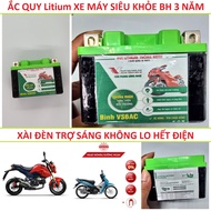 Ắc quy xe máy Siêu khỏe Pin Lithium LifePO4 6Ah - 8Ah sử dụng > 5 năm Bình ắc quy xe máy litium loại