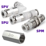 Pneumatic Air W Check Vae Non-Return Vae Hose Gas Pipe Quick Connector SPU SPV S 4 6 8 10 12Mm